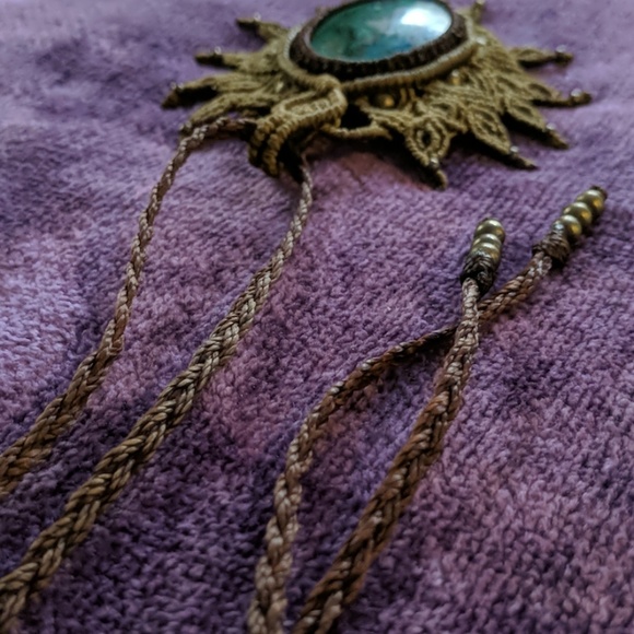 Macrame Gemstone Necklace - Picture 6 of 6